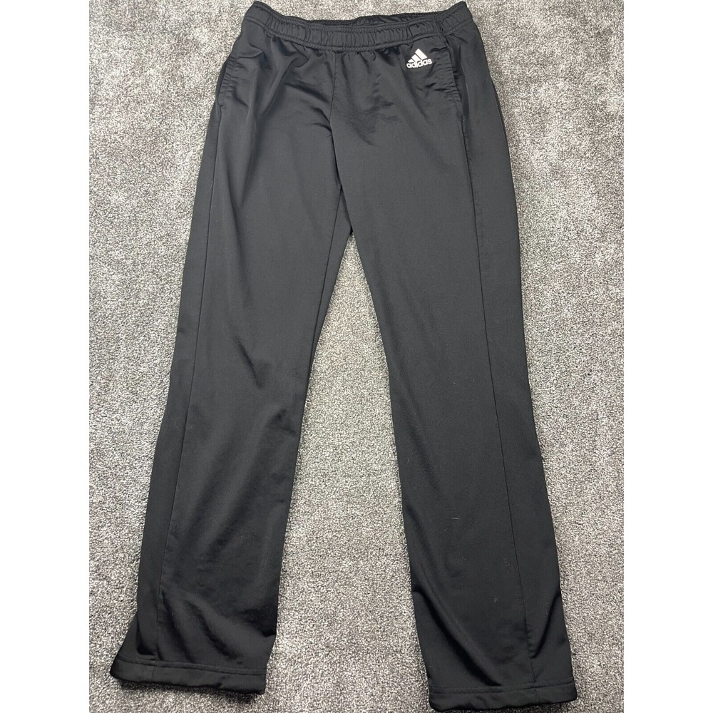 Adidas Pants Womens Medium Logo Back 2 Basics Athletic Track Pants Black